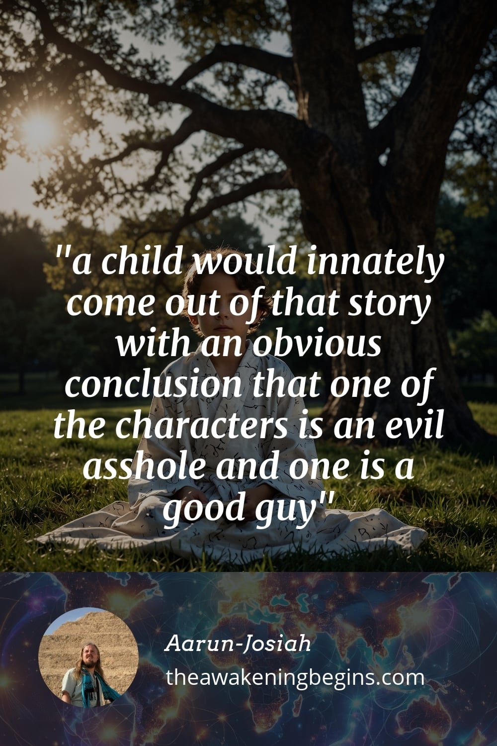 Pinterest Image a child would innately come out of that story with an obvious conclusion that one of the characters is an evil asshole and one is a good guy