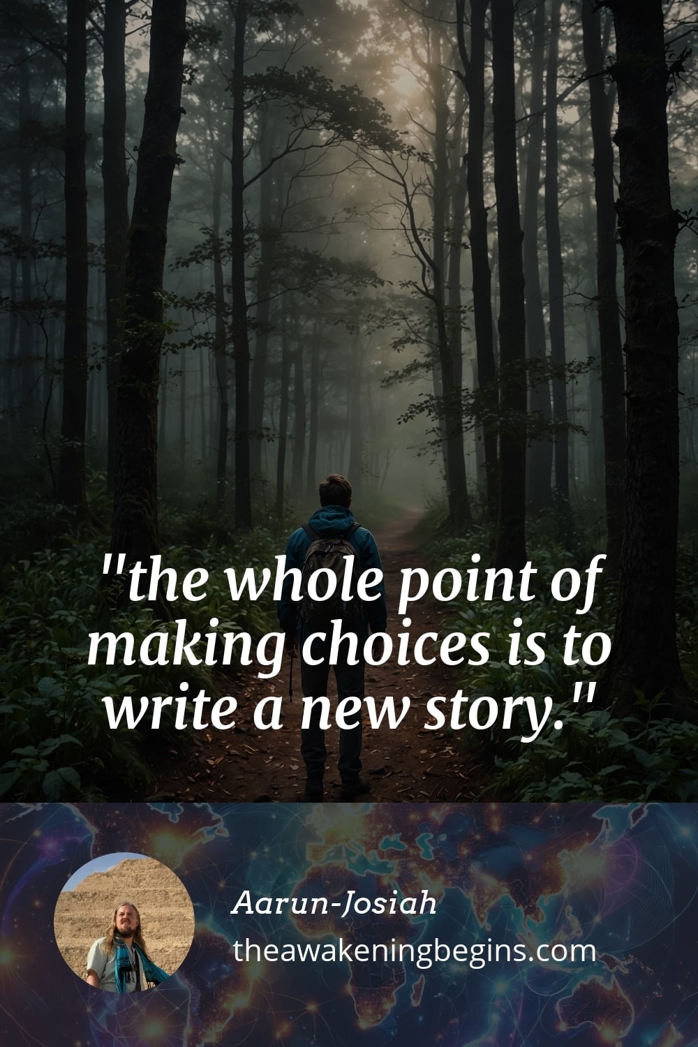 Pinterest Image the whole point of making choices is to write a new story.