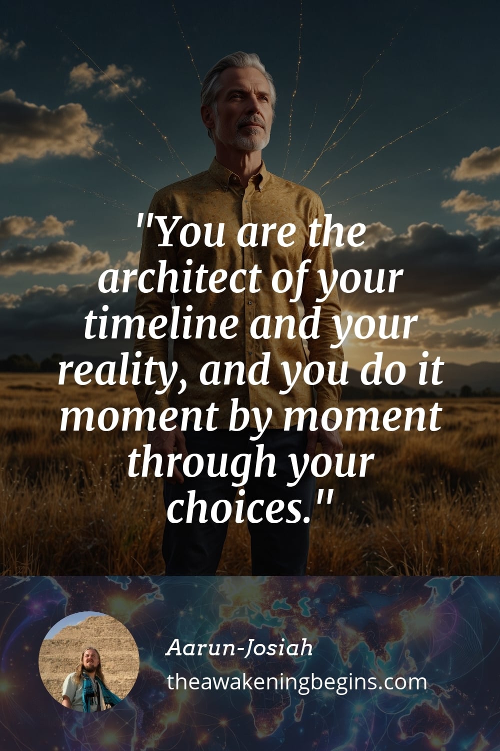 Pinterest Image You are the architect of your timeline and your reality, and you do it moment by moment through your choices.