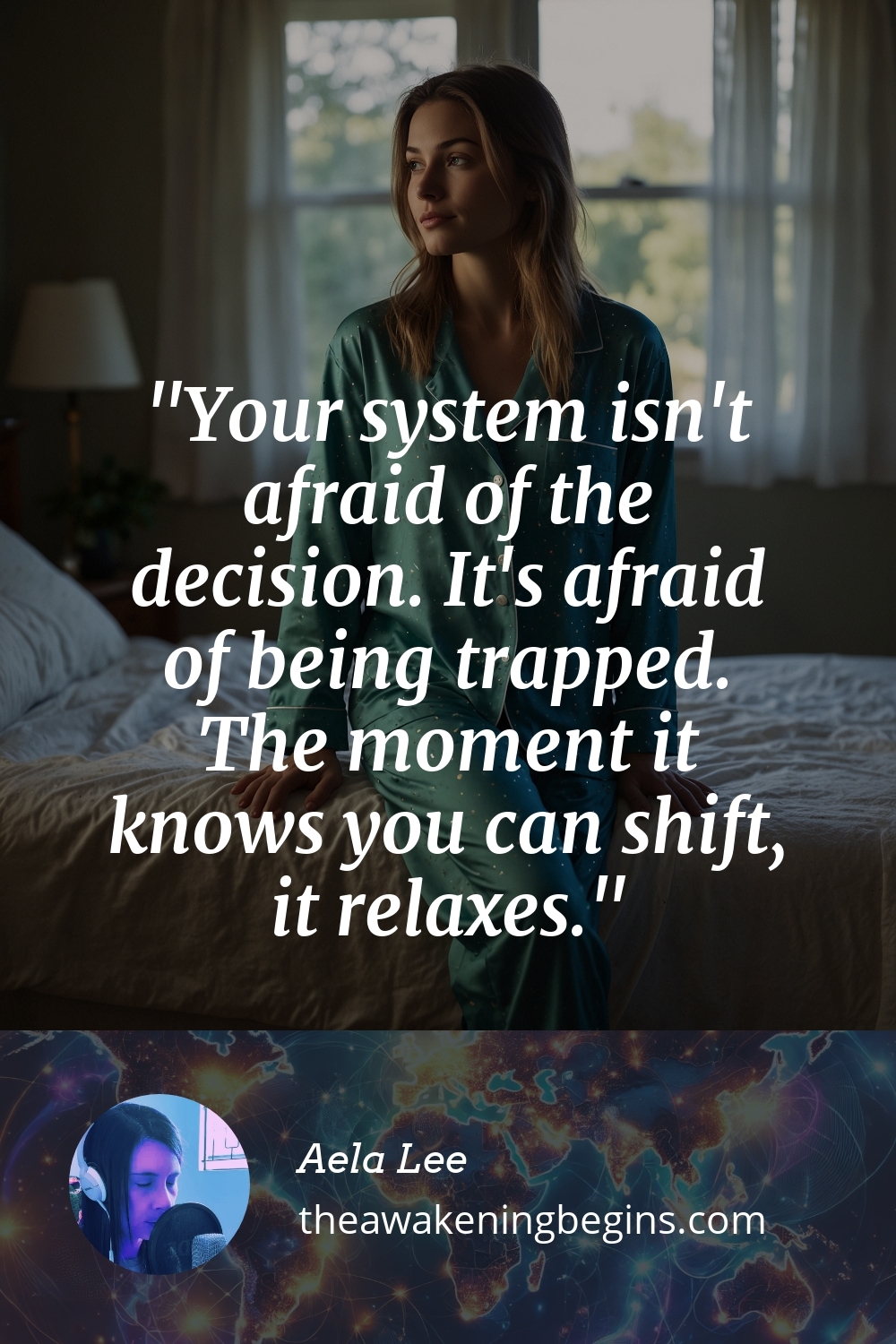 Pinterest Image Your system isn't afraid of the decision. It's afraid of being trapped. The moment it knows you can shift, it relaxes.