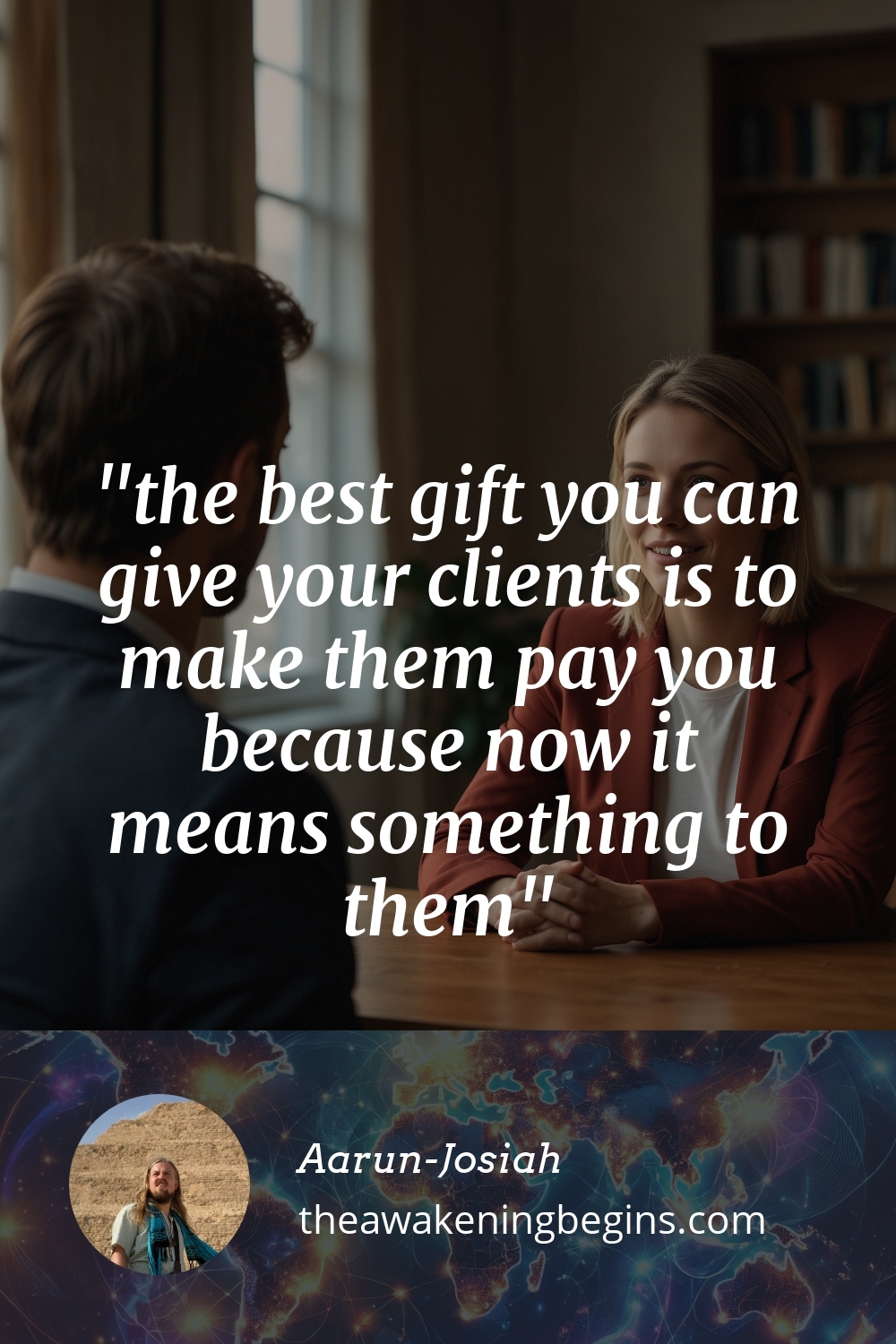 Pinterest Image the best gift you can give your clients is to make them pay you because now it means something to them