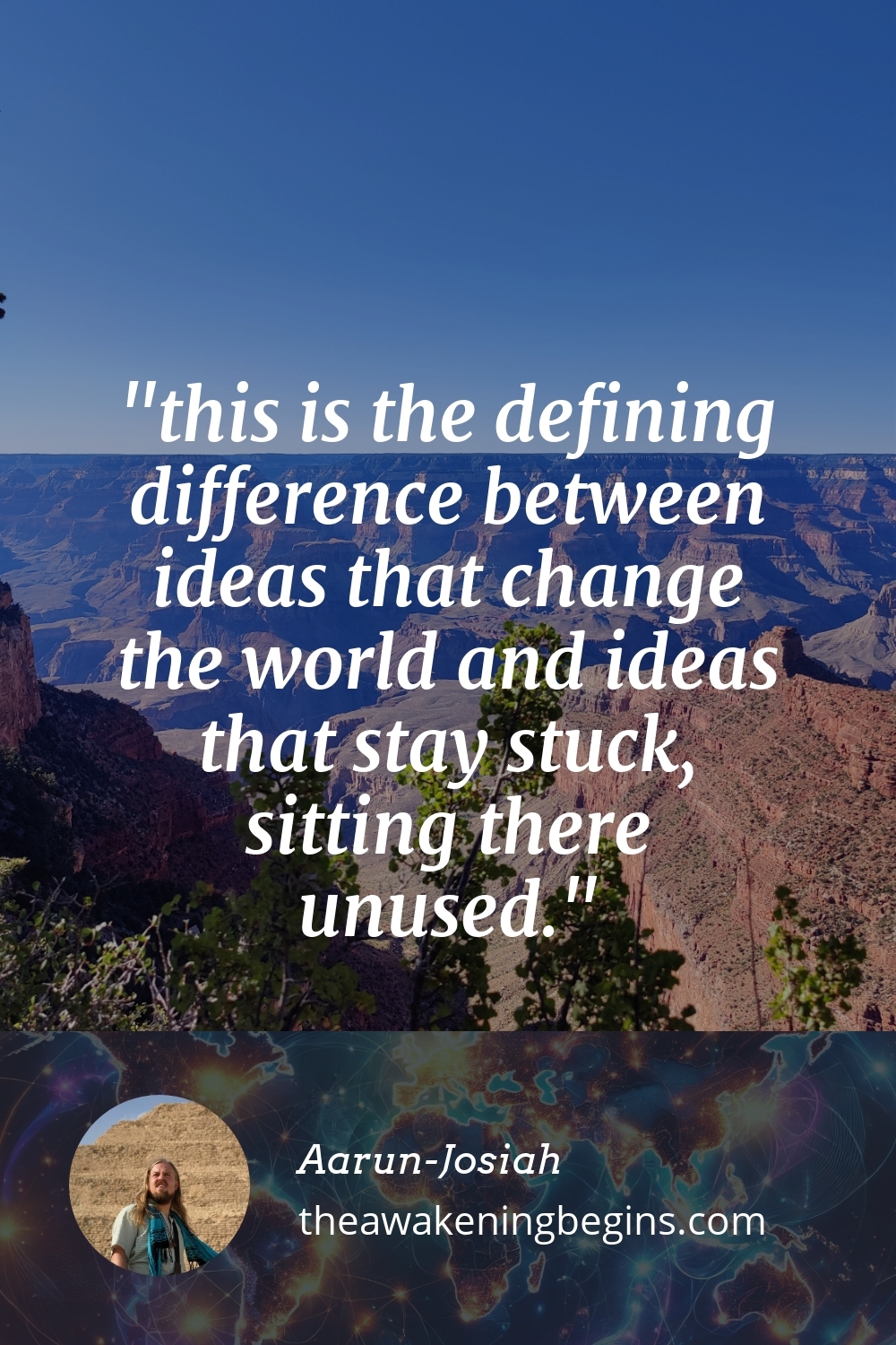 Pinterest Image this is the defining difference between ideas that change the world and ideas that stay stuck, sitting there unused.
