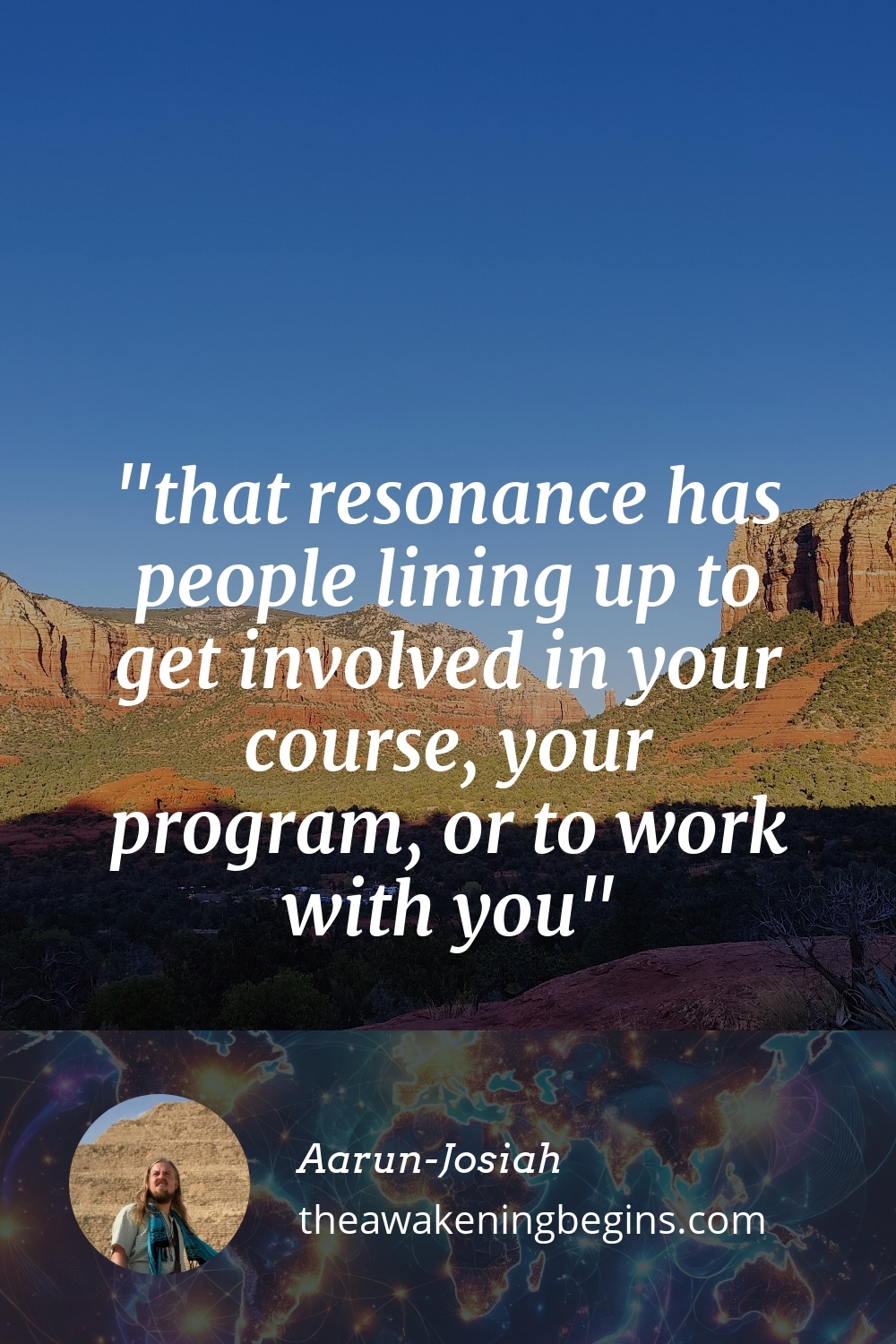 Pinterest Image that resonance has people lining up to get involved in your course, your program, or to work with you