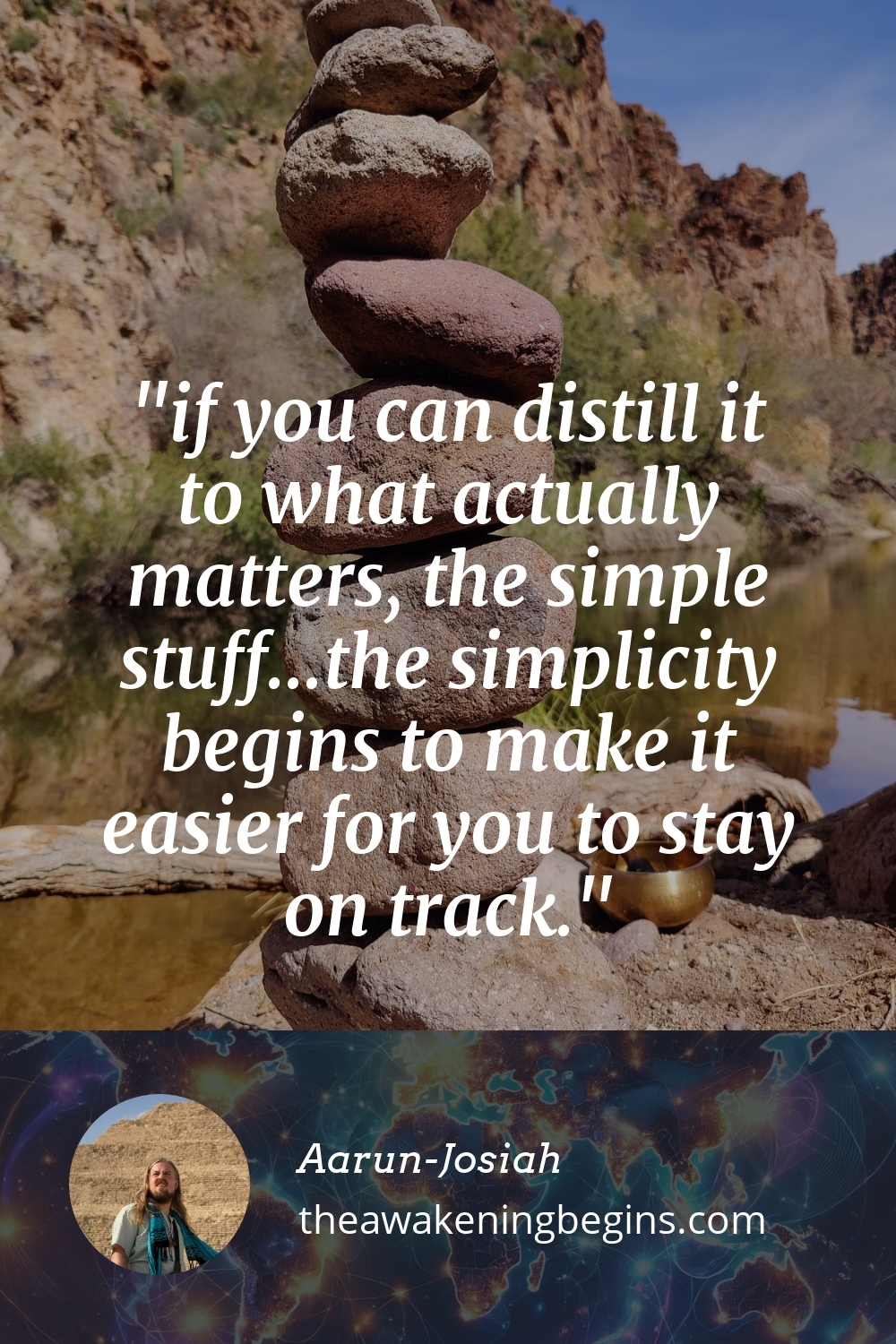 Pinterest Image if you can distill it to what actually matters, the simple stuff...the simplicity begins to make it easier for you to stay on track.