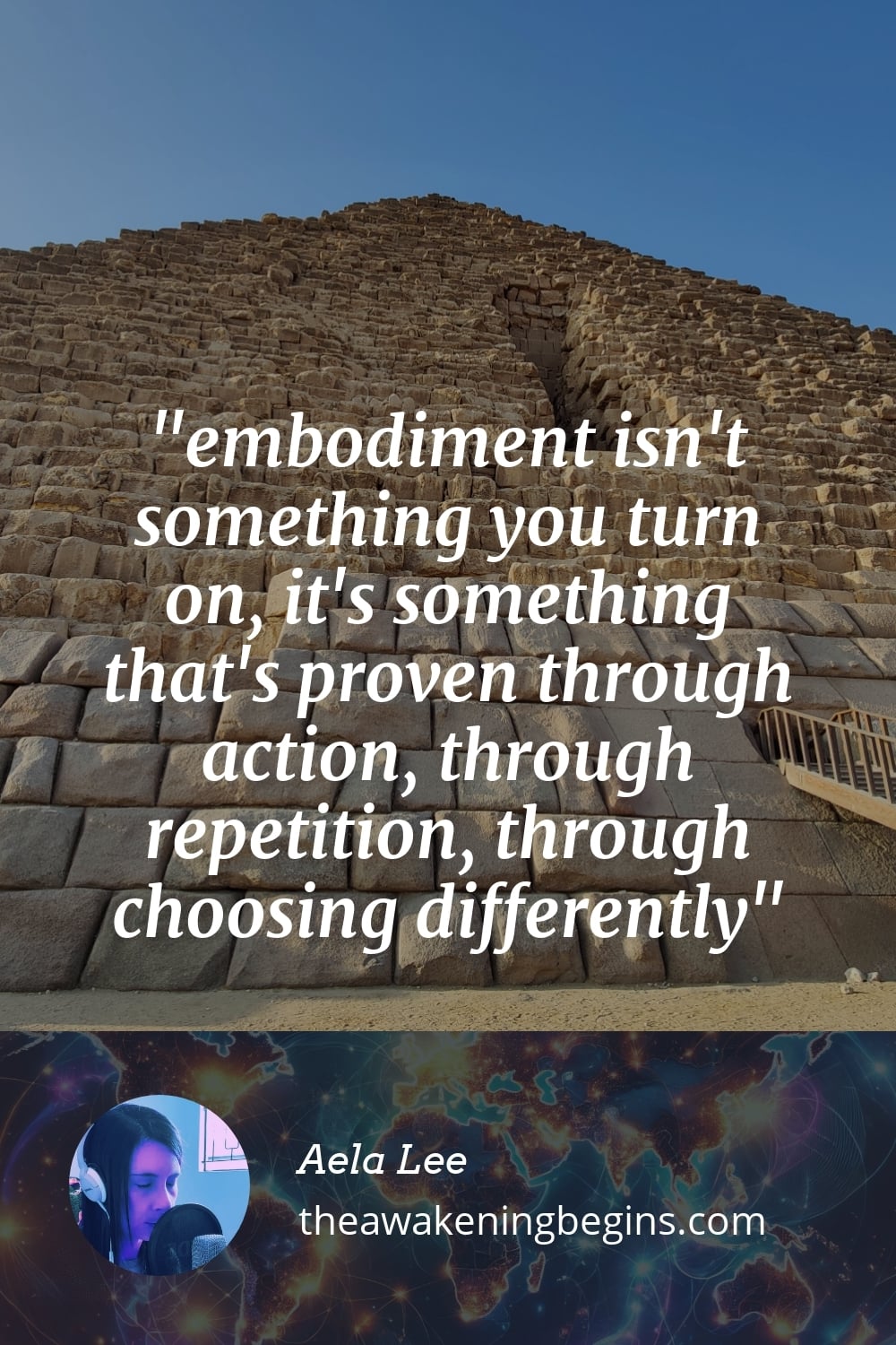 Pinterest Image embodiment isn't something you turn on, it's something that's proven through action, through repetition, through choosing differently