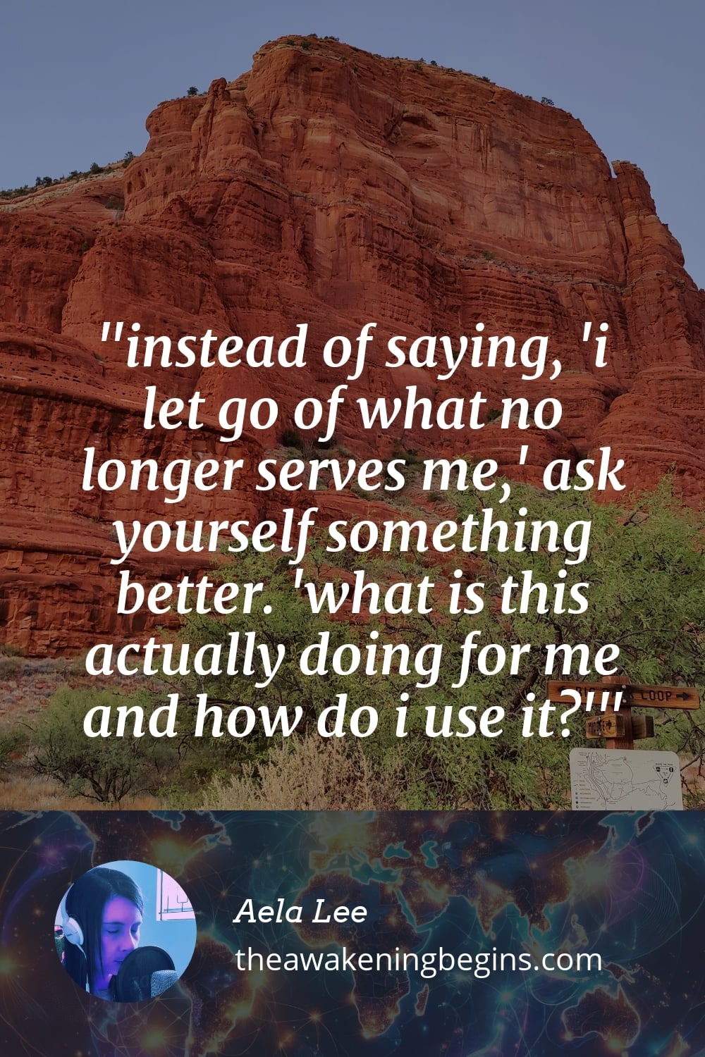 Pinterest Image instead of saying, 'i let go of what no longer serves me,' ask yourself something better. 'what is this actually doing for me and how do i use it?'