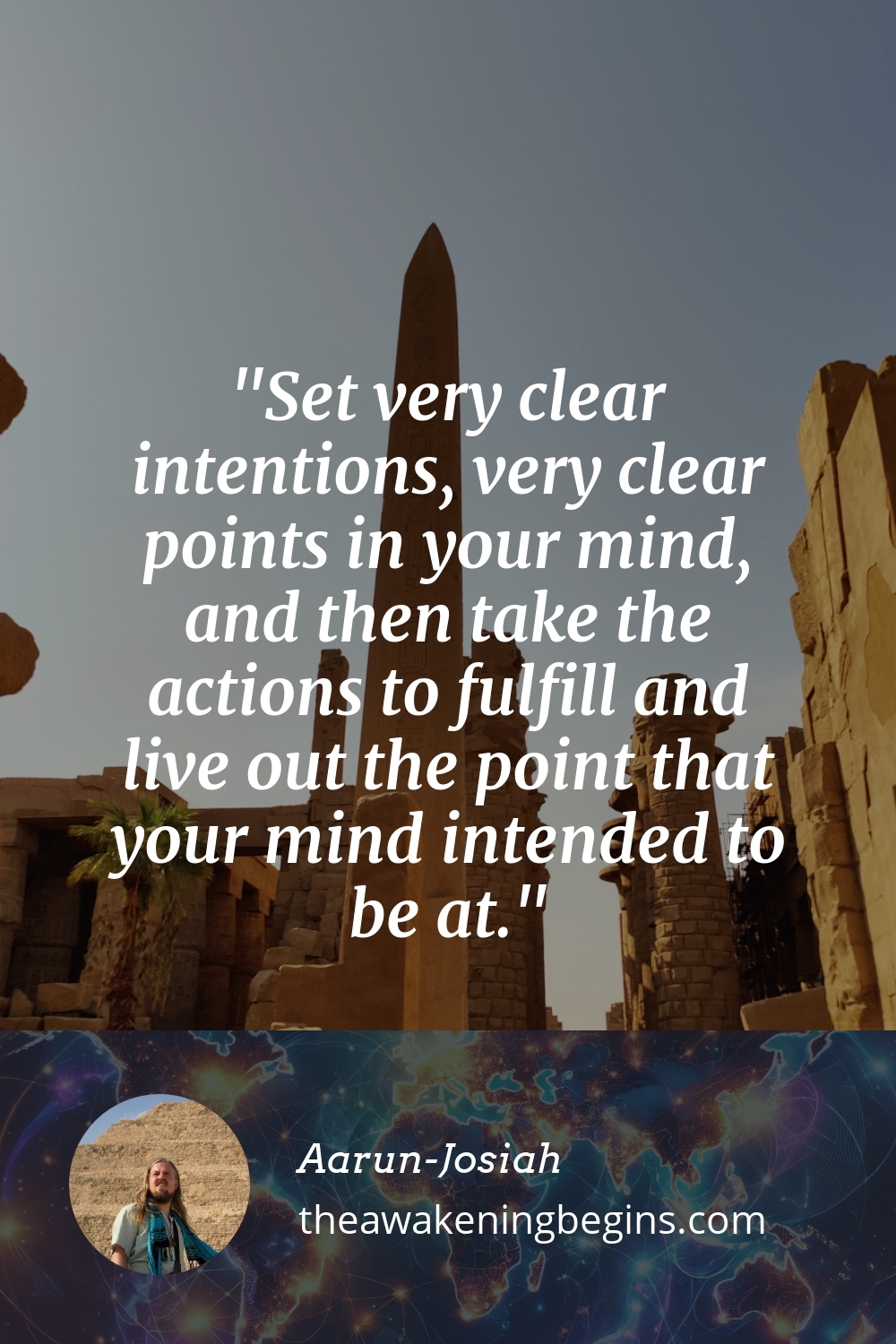 Pinterest Image Set very clear intentions, very clear points in your mind, and then take the actions to fulfill and live out the point that your mind intended to be at.
