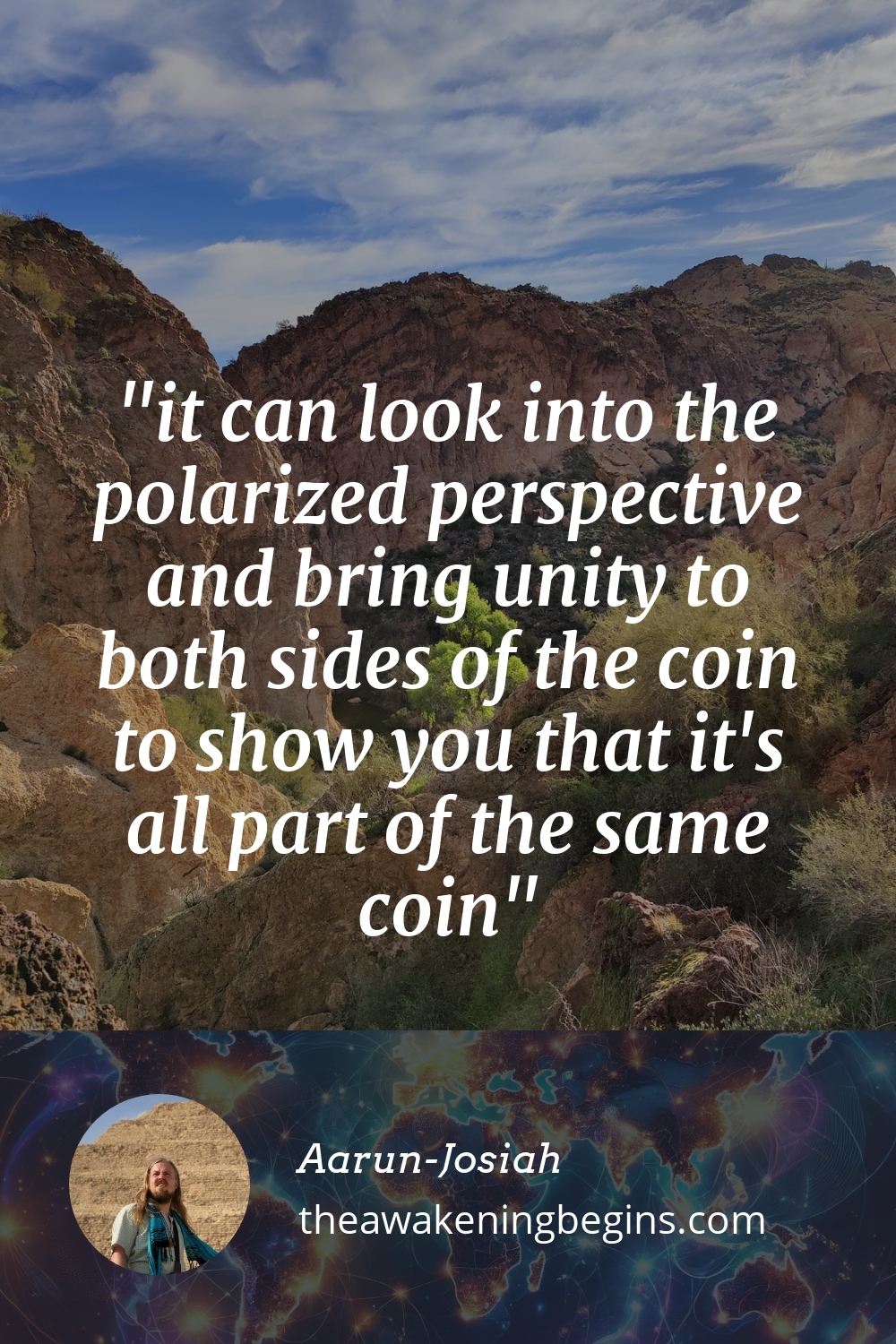 Pinterest Image it can look into the polarized perspective and bring unity to both sides of the coin to show you that it's all part of the same coin