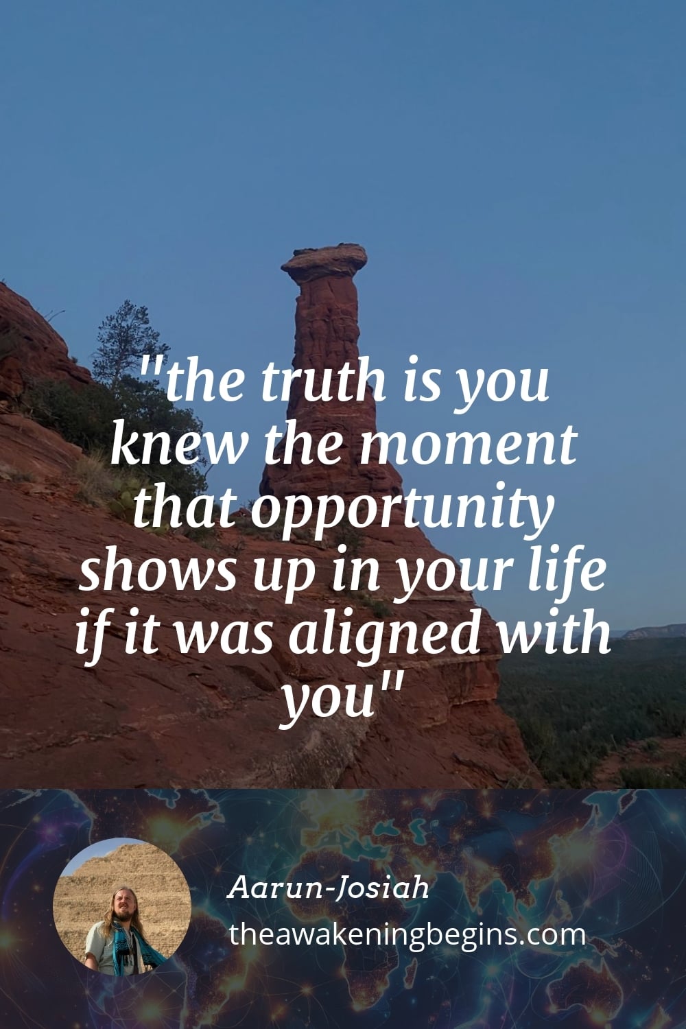 Pinterst Image the truth is you knew the moment that opportunity shows up in your life if it was aligned with you