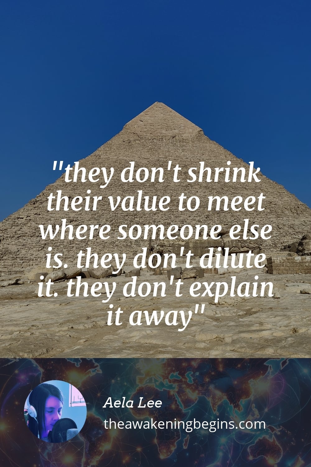 Pinterst Image they don't shrink their value to meet where someone else is. they don't dilute it. they don't explain it away