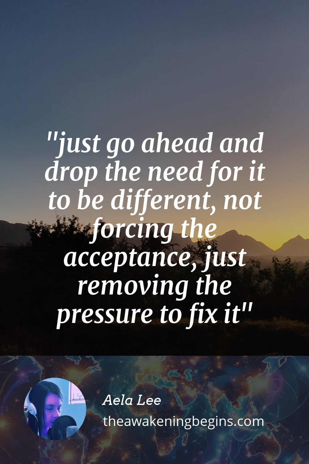 Pinterst Image just go ahead and drop the need for it to be different, not forcing the acceptance, just removing the pressure to fix it