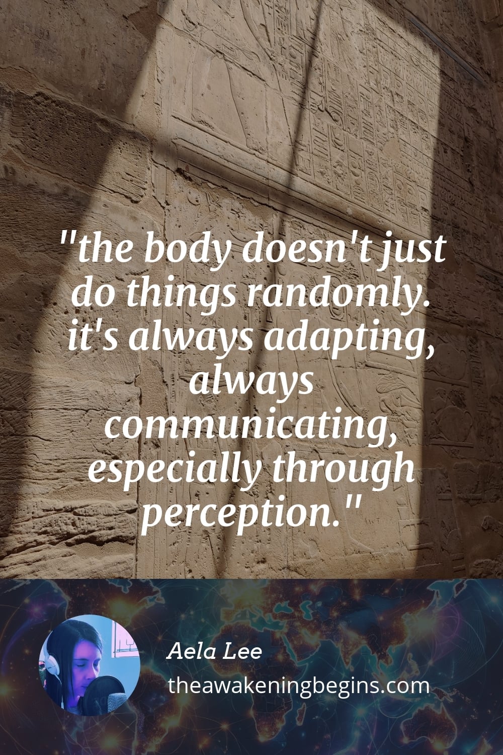 Pinterst Image the body doesn't just do things randomly. it's always adapting, always communicating, especially through perception.