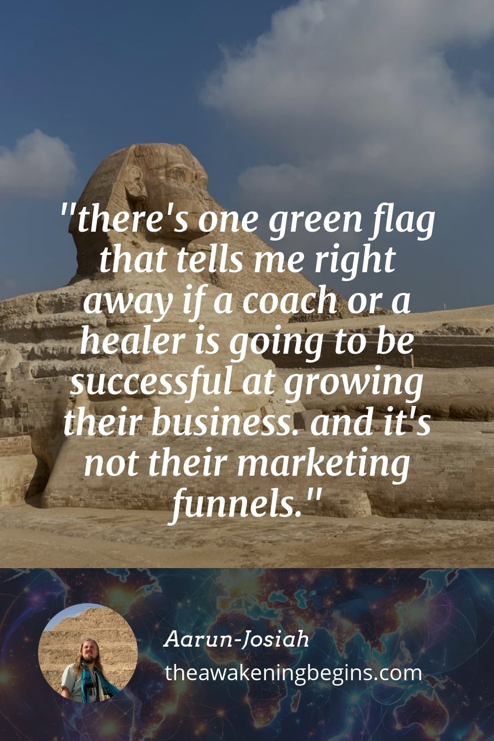 Pinterst Image there's one green flag that tells me right away if a coach or a healer is going to be successful at growing their business. and it's not their marketing funnels.