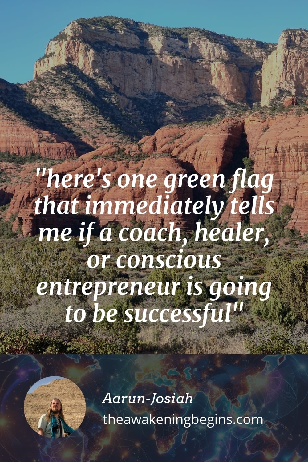 Pinterst Image here's one green flag that immediately tells me if a coach, healer, or conscious entrepreneur is going to be successful