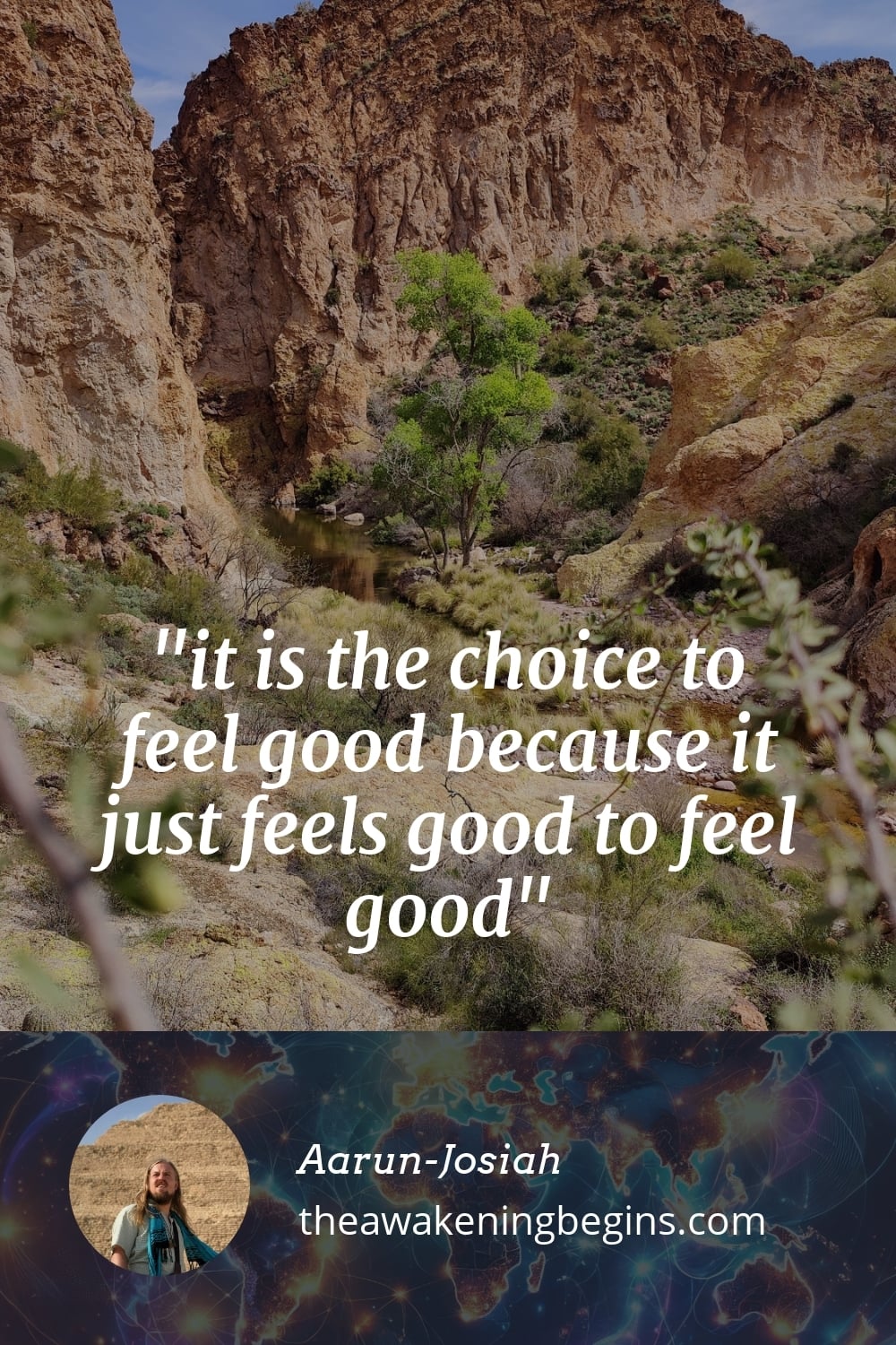 Pinterst Image it is the choice to feel good because it just feels good to feel good
