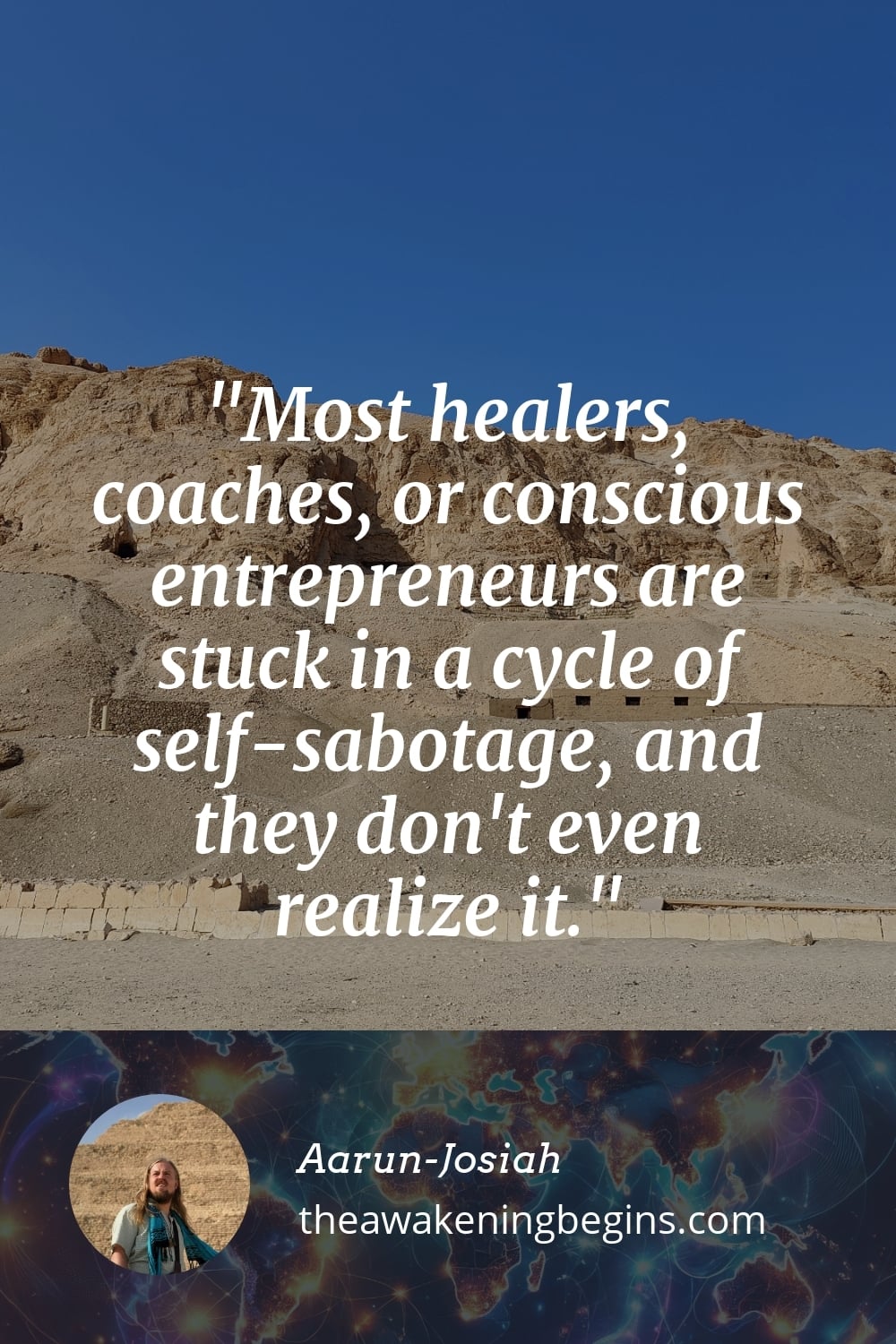Pinterst Image Most healers, coaches, or conscious entrepreneurs are stuck in a cycle of self-sabotage, and they don't even realize it.