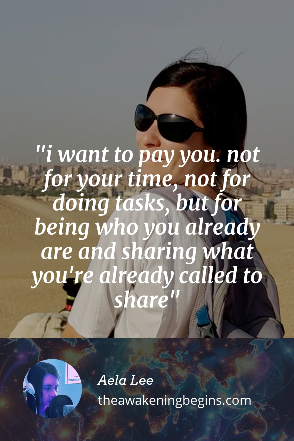 Pinterst Image i want to pay you. not for your time, not for doing tasks, but for being who you already are and sharing what you're already called to share