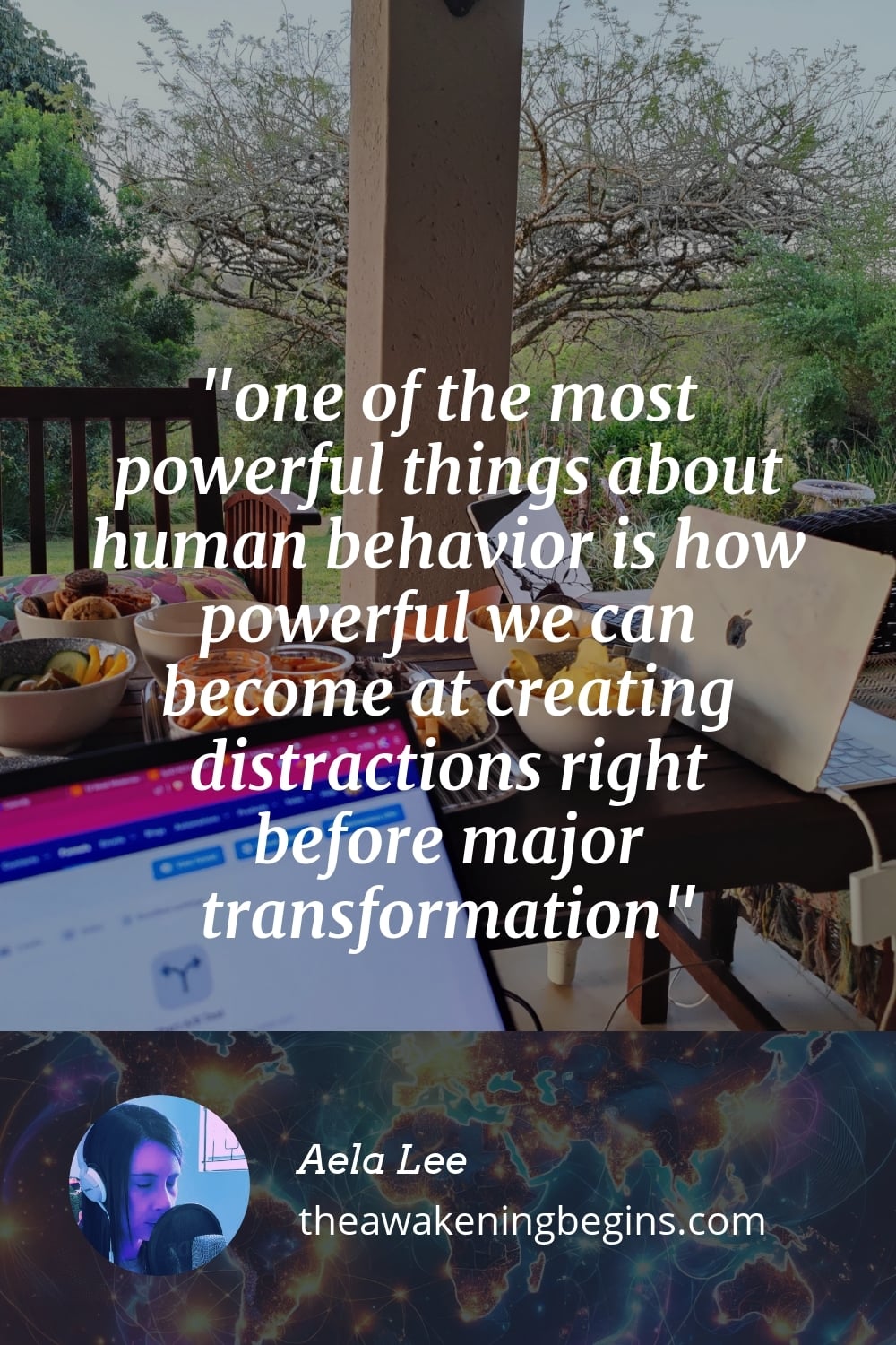 Pinterst Image one of the most powerful things about human behavior is how powerful we can become at creating distractions right before major transformation