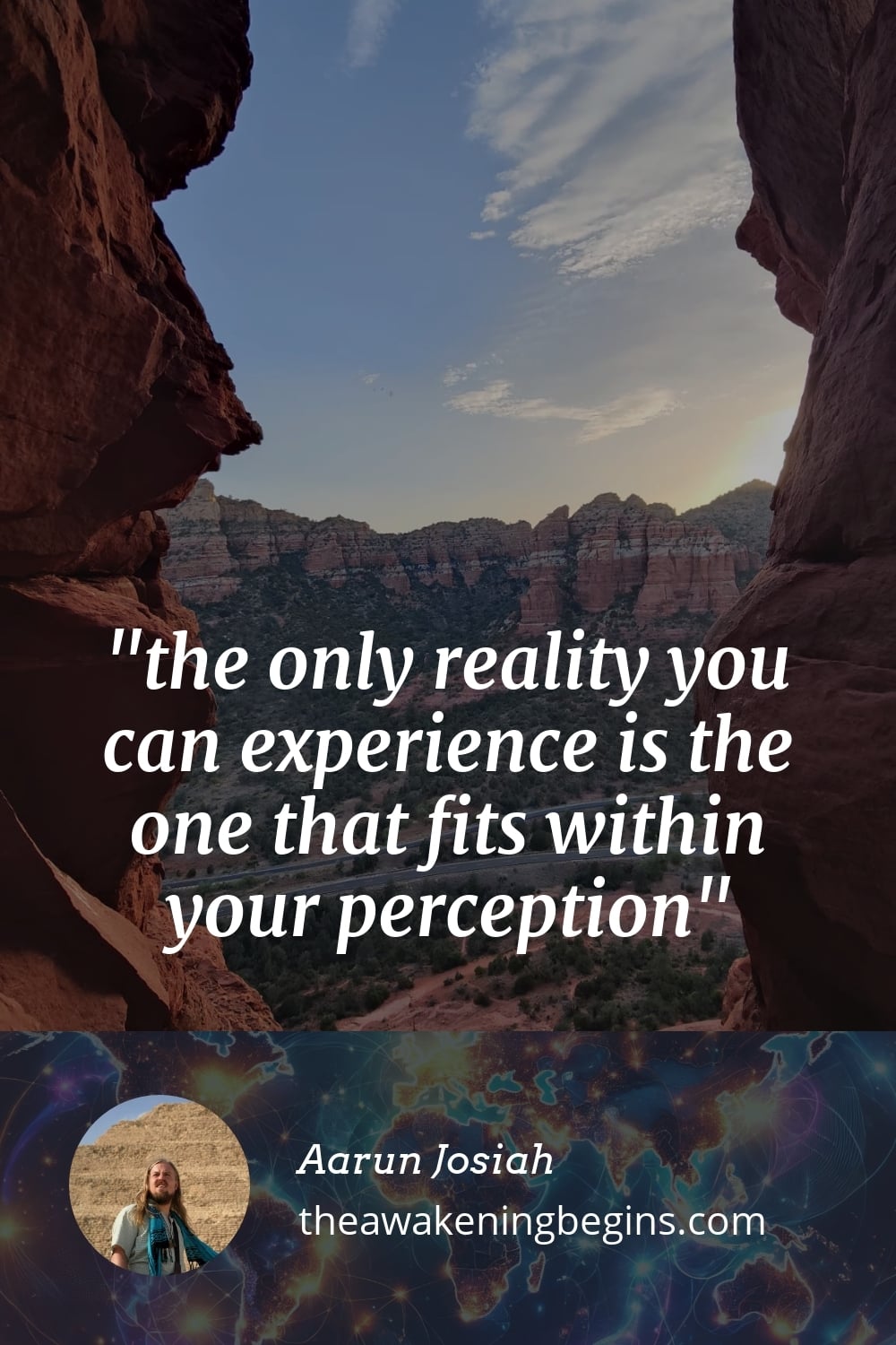Pinterst Image the only reality you can experience is the one that fits within your perception