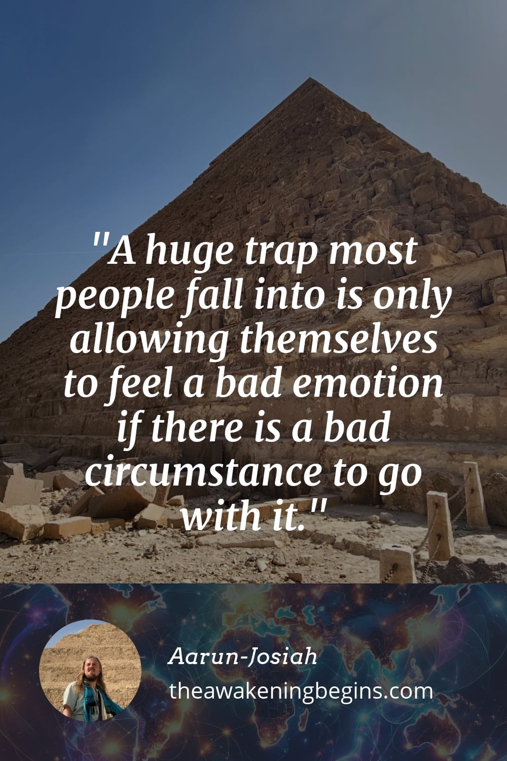 Pinterest Image A huge trap most people fall into is only allowing themselves to feel a bad emotion if there is a bad circumstance to go with it.