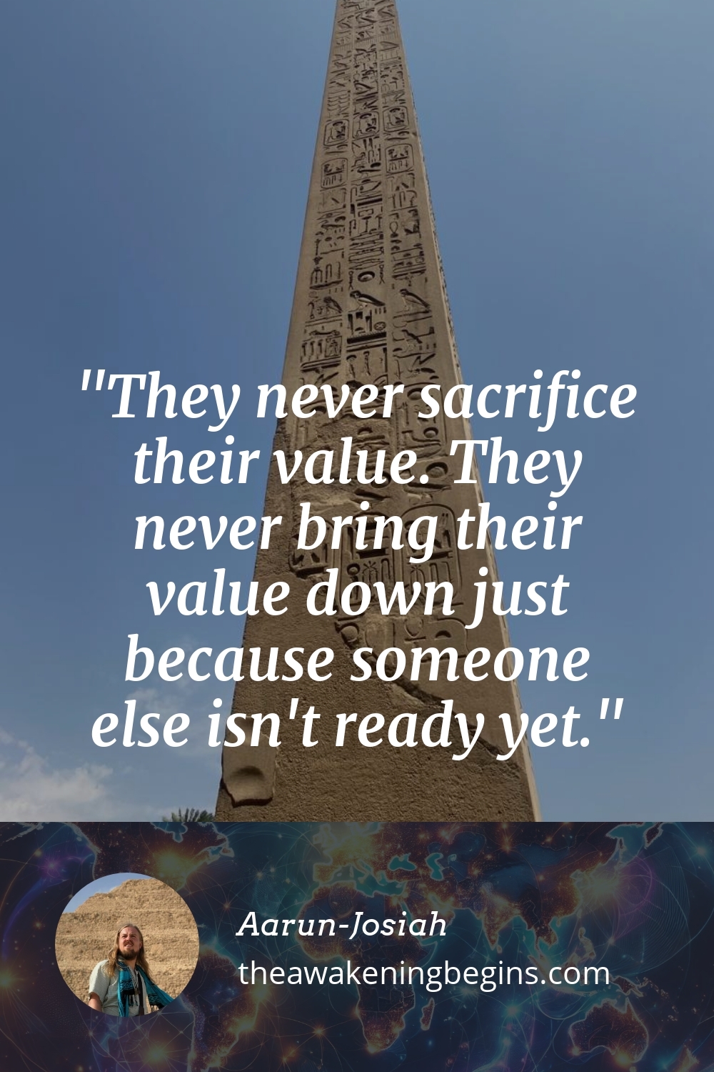 Pinterst Image They never sacrifice their value. They never bring their value down just because someone else isn't ready yet.