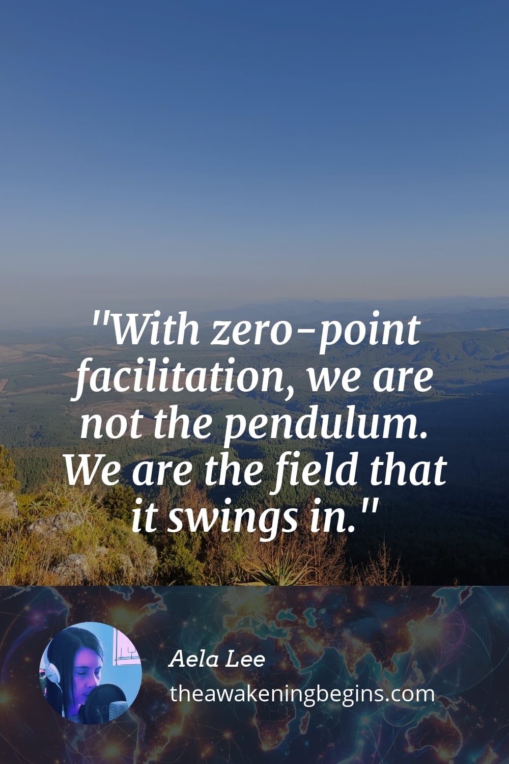 Pinterest Image With zero-point facilitation, we are not the pendulum. We are the field that it swings in.