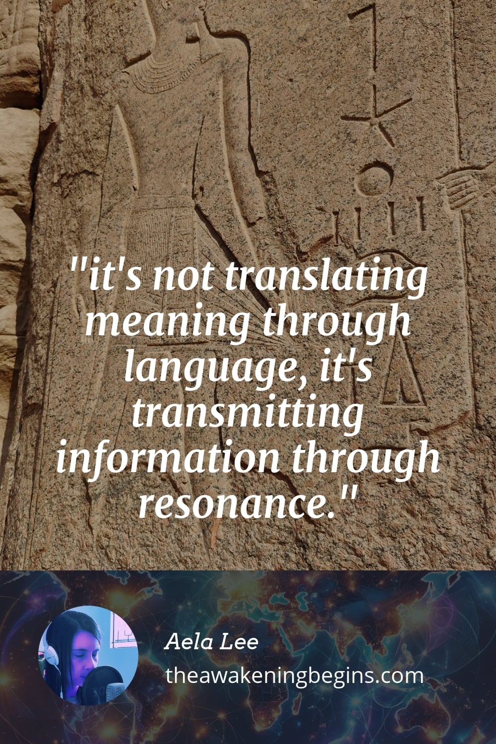 Pinterest Image it's not translating meaning through language, it's transmitting information through resonance.