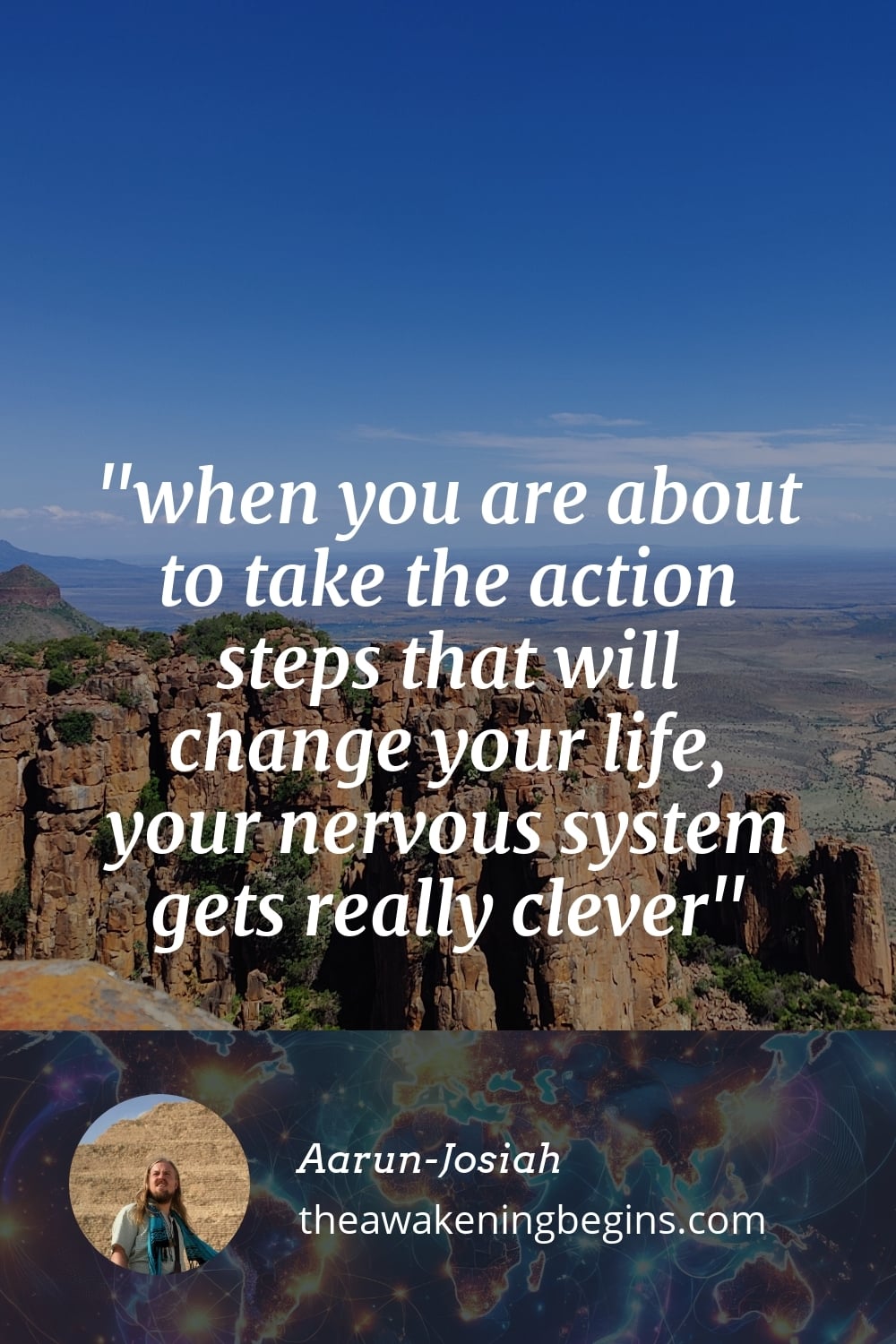 Pinterest Image when you are about to take the action steps that will change your life, your nervous system gets really clever