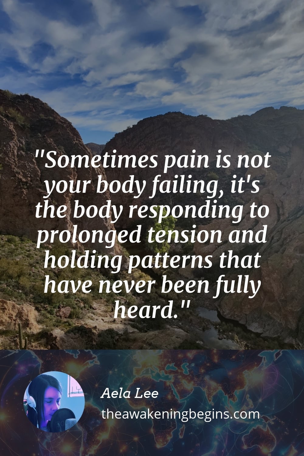 Sometimes pain is not your body failing, it's the body responding to prolonged tension and holding patterns that have never been fully heard.