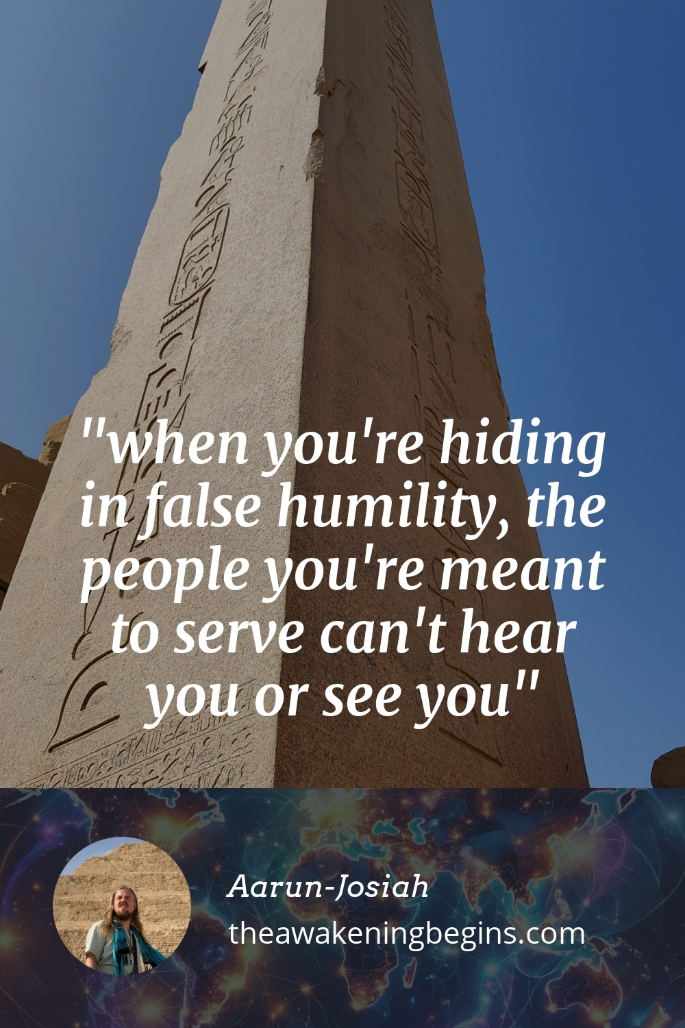 Pinterest Image when you're hiding in false humility, the people you're meant to serve can't hear you or see you