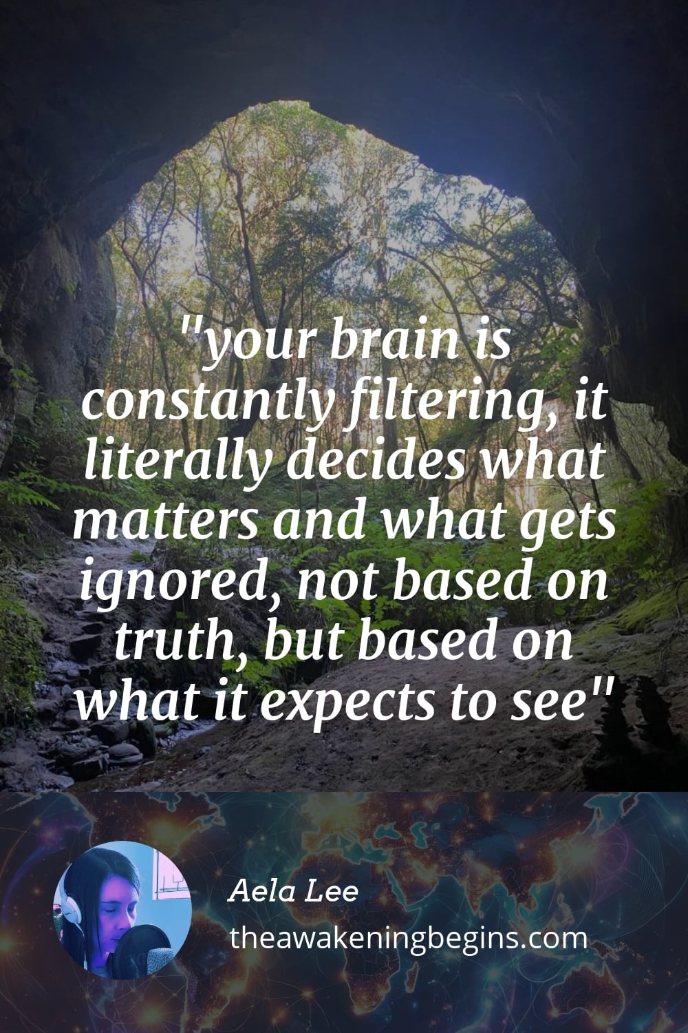 Pinterest Image your brain is constantly filtering, it literally decides what matters and what gets ignored, not based on truth, but based on what it expects to see