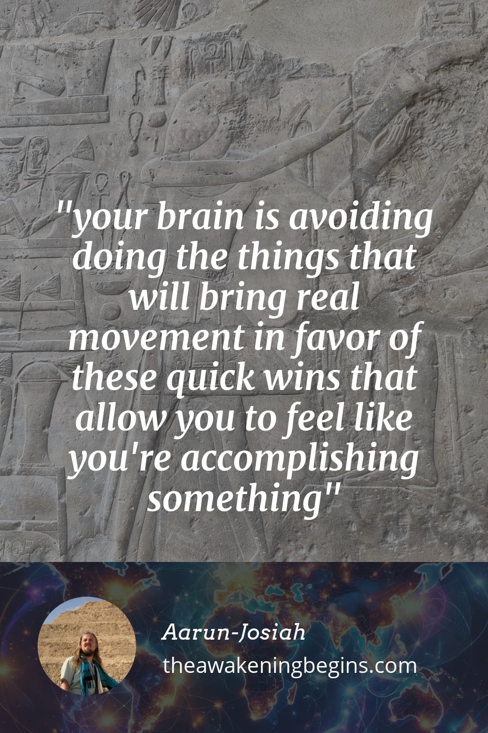 Pinterest Image your brain is avoiding doing the things that will bring real movement in favor of these quick wins that allow you to feel like you're accomplishing something