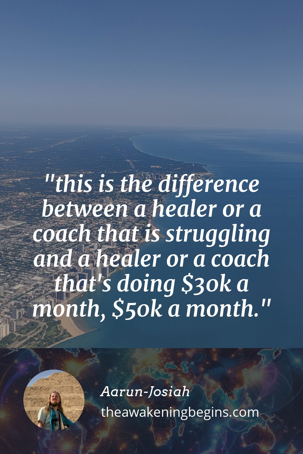 Pinterest Image this is the difference between a healer or a coach that is struggling and a healer or a coach that's doing $30k a month, $50k a month.