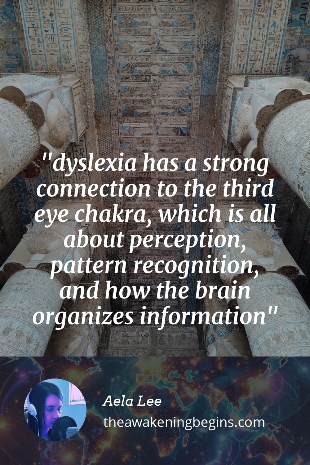 Pinterest Image dyslexia has a strong connection to the third eye chakra, which is all about perception, pattern recognition, and how the brain organizes information