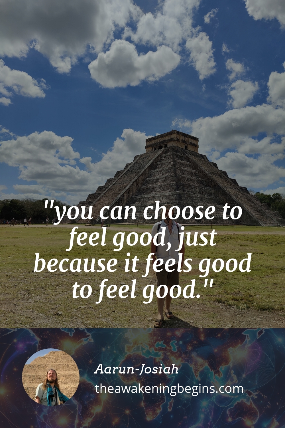 Pinterest Image you can choose to feel good, just because it feels good to feel good.