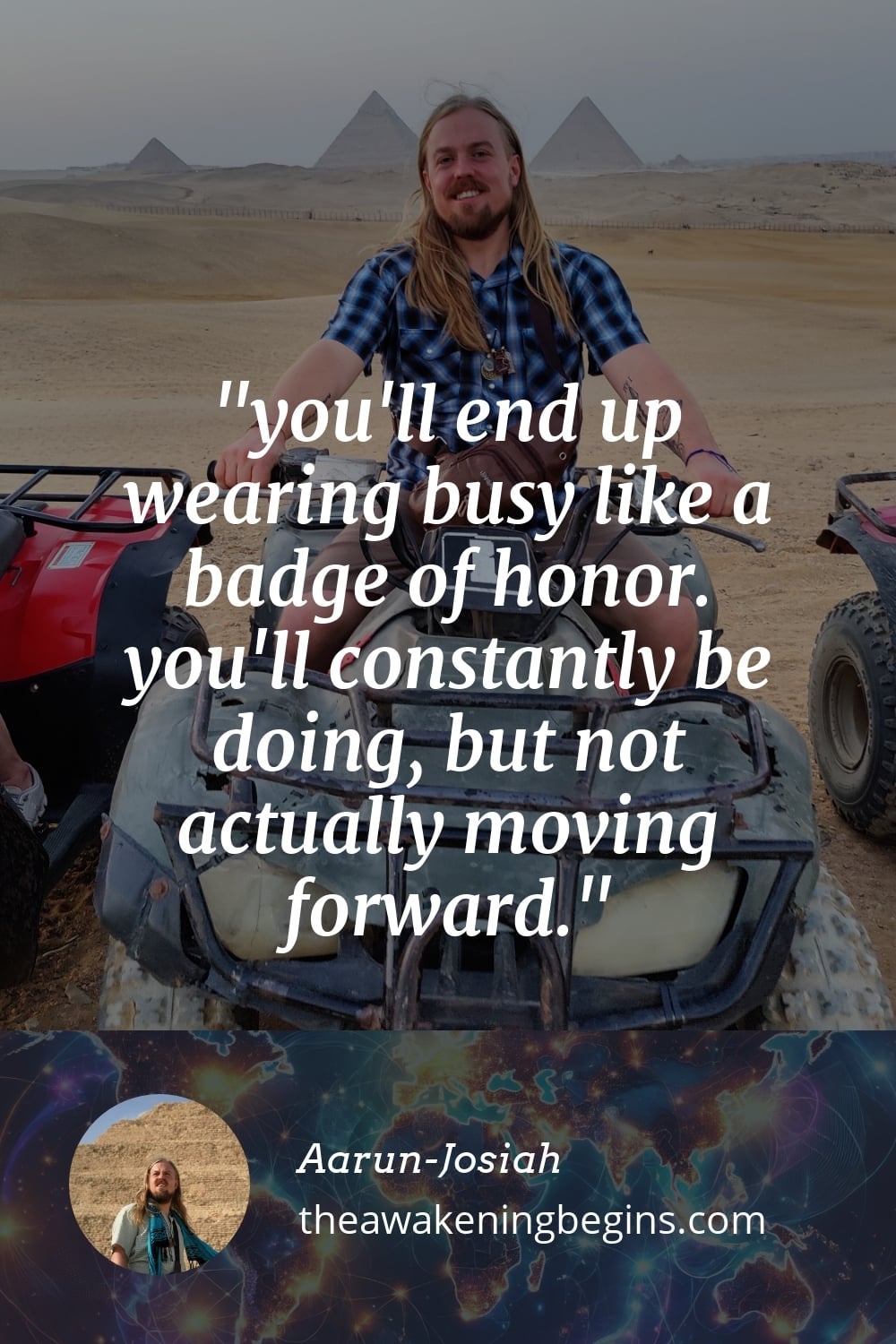 Pinterest Image you'll end up wearing busy like a badge of honor. you'll constantly be doing, but not actually moving forward.