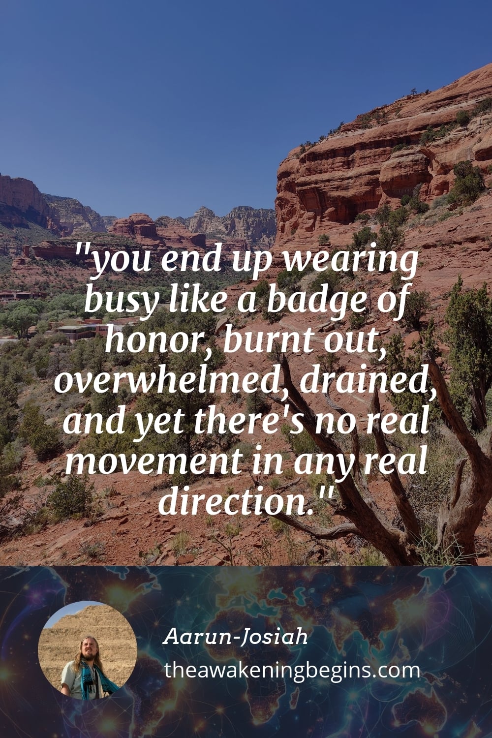 Pinterest Image you end up wearing busy like a badge of honor, burnt out, overwhelmed, drained, and yet there's no real movement in any real direction.
