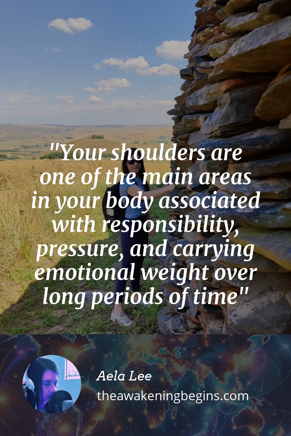 Pinterest Image Your shoulders are one of the main areas in your body associated with responsibility, pressure, and carrying emotional weight over long periods of time