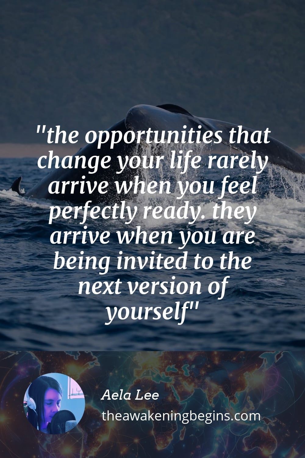 Pinterest Image the opportunities that change your life rarely arrive when you feel perfectly ready. they arrive when you are being invited to the next version of yourself