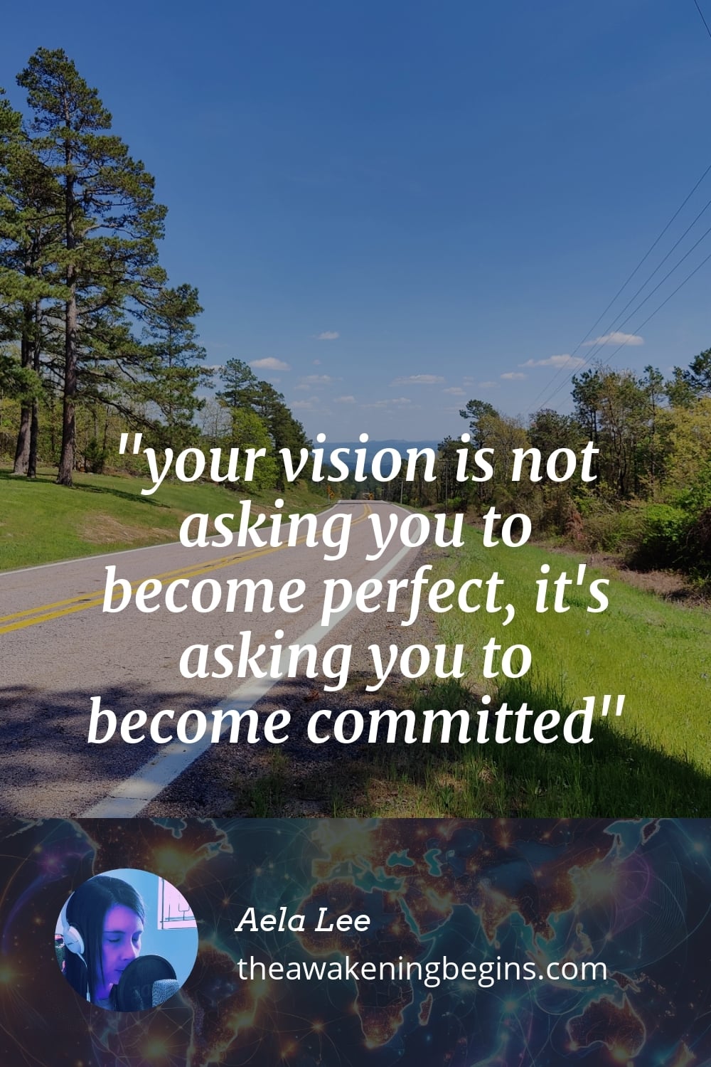 Pinterest Image your vision is not asking you to become perfect, it's asking you to become committed