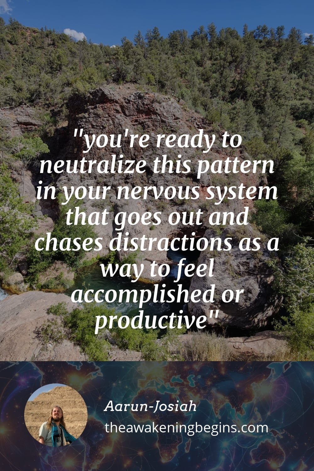 Pinterest Image you're ready to neutralize this pattern in your nervous system that goes out and chases distractions as a way to feel accomplished or productive