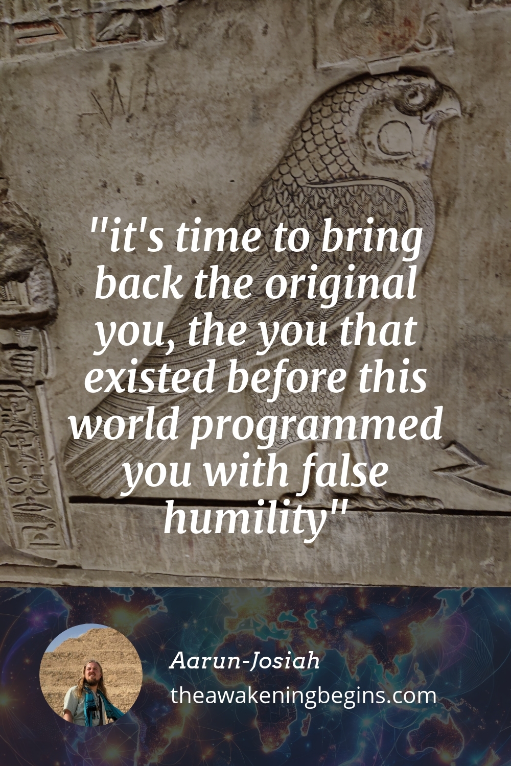 Pinterest Image it's time to bring back the original you, the you that existed before this world programmed you with false humility