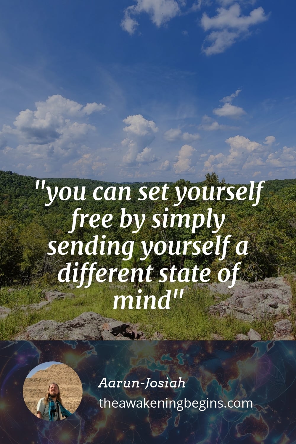 Pinterest Image you can set yourself free by simply sending yourself a different state of mind