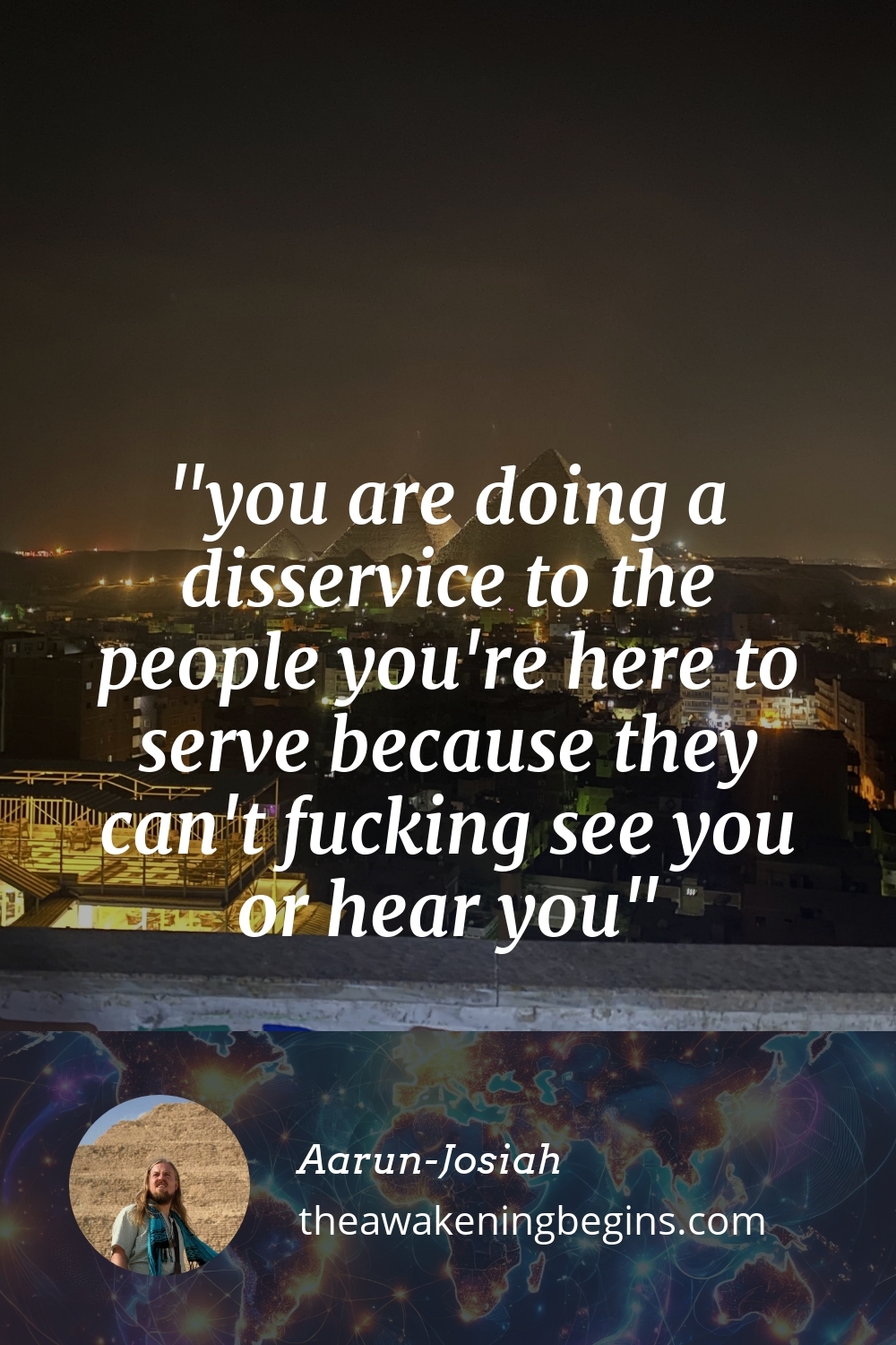Pinterest Image you are doing a disservice to the people you're here to serve because they can't fucking see you or hear you