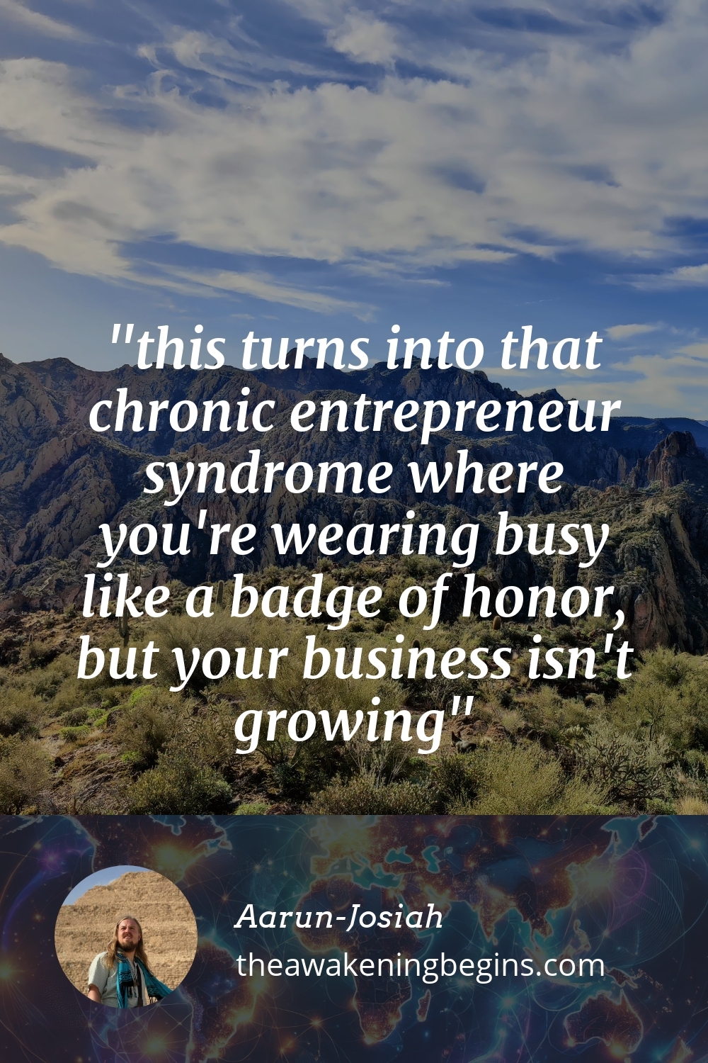 Pinterest Image this turns into that chronic entrepreneur syndrome where you're wearing busy like a badge of honor, but your business isn't growing