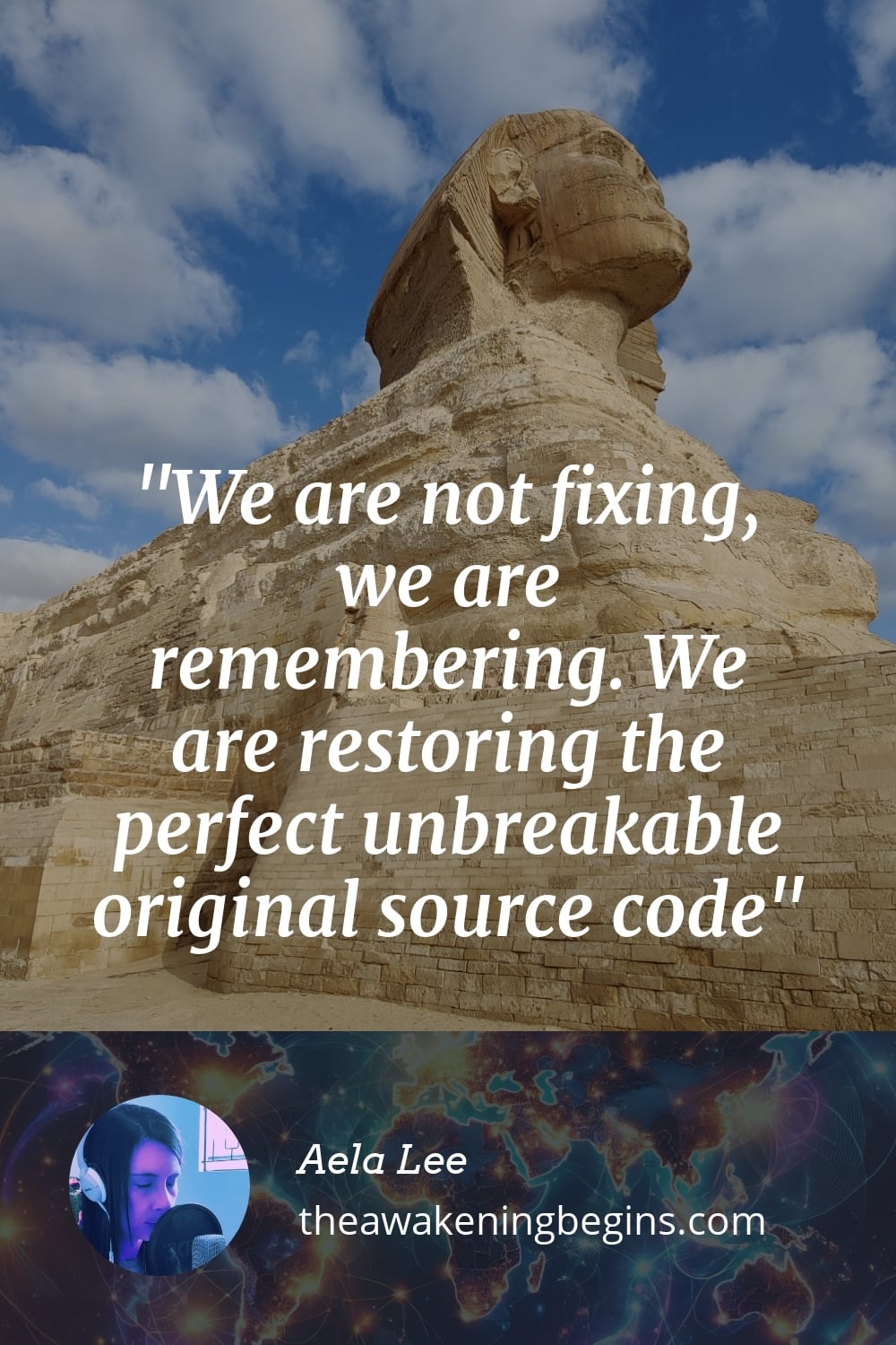 Pinterest Image We are not fixing, we are remembering. We are restoring the perfect unbreakable original source code