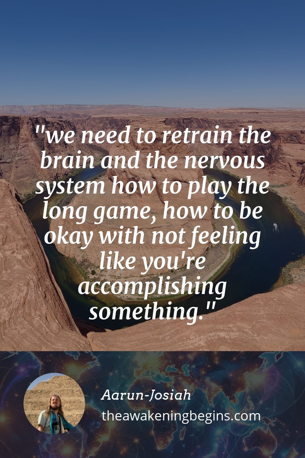 Pinterest Image we need to retrain the brain and the nervous system how to play the long game, how to be okay with not feeling like you're accomplishing something.