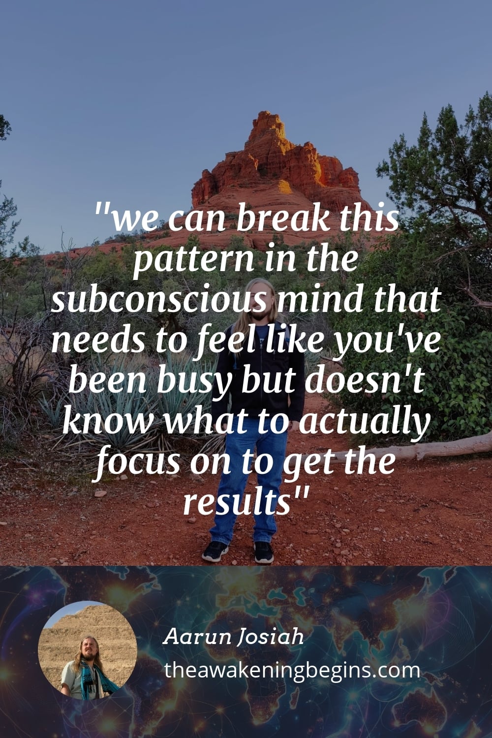 Pinterest Image we can break this pattern in the subconscious mind that needs to feel like you've been busy but doesn't know what to actually focus on to get the results