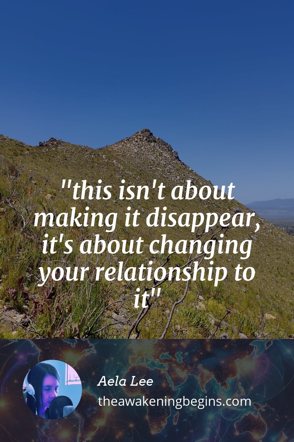 Pinterest Image this isn't about making it disappear, it's about changing your relationship to it