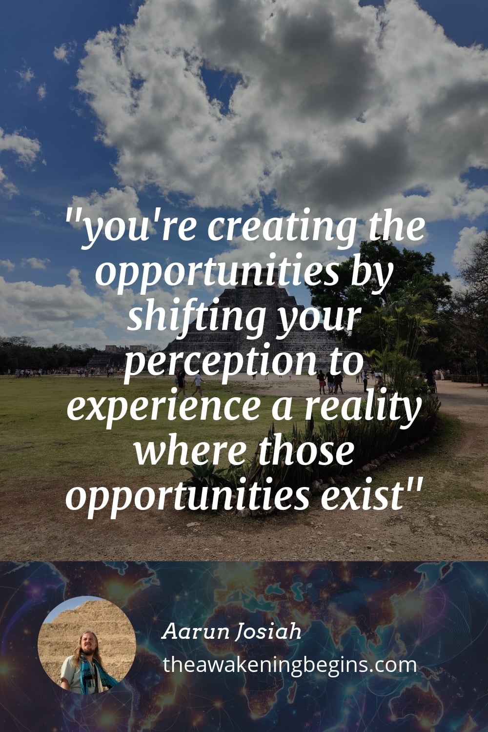Pinterest Image you're creating the opportunities by shifting your perception to experience a reality where those opportunities exist